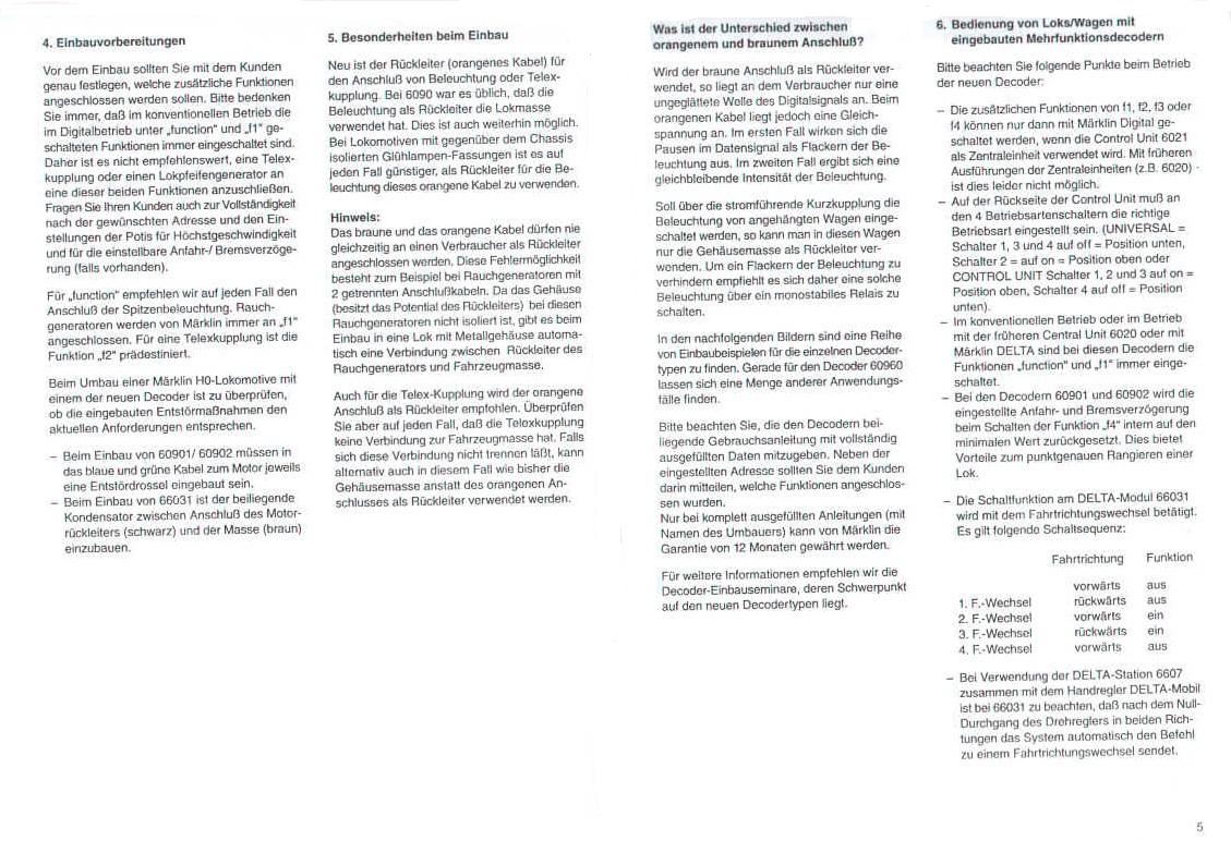 Beschreibung Verdrahtung 60901 Decoder